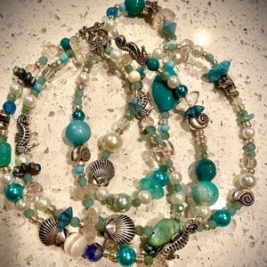 Hand crafted seashells necklace